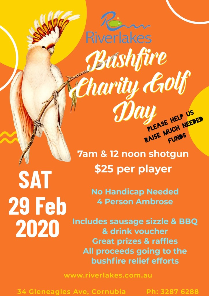 "Charity Golf" book golf online Loganholme Logan Cornubia Meadowbrooke river lakes